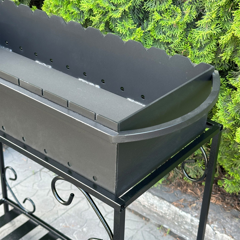 Мангал Mzavod Гефест на 12 шампуров 4мм на дровнице