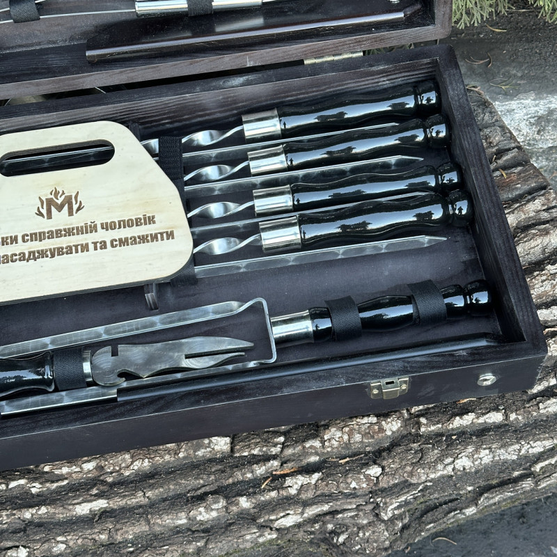 Подарочный набор Mzavod Атаман кейс-столик черный