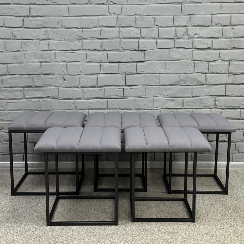 Пуф-трансформер 5в1 Остін-2 велюр сірий 7-0-9005