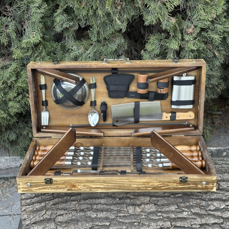 Подарунковий набір Mzavod Пікнік кейс-столик світла текстура