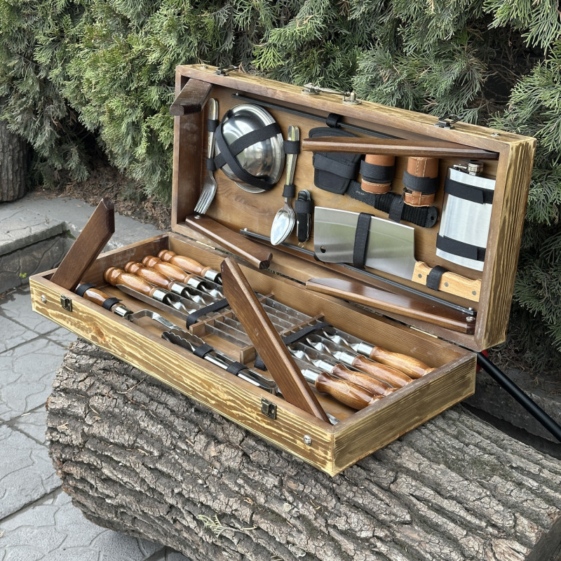 Подарочный набор Mzavod Пикник кейс-столик светлая текстура