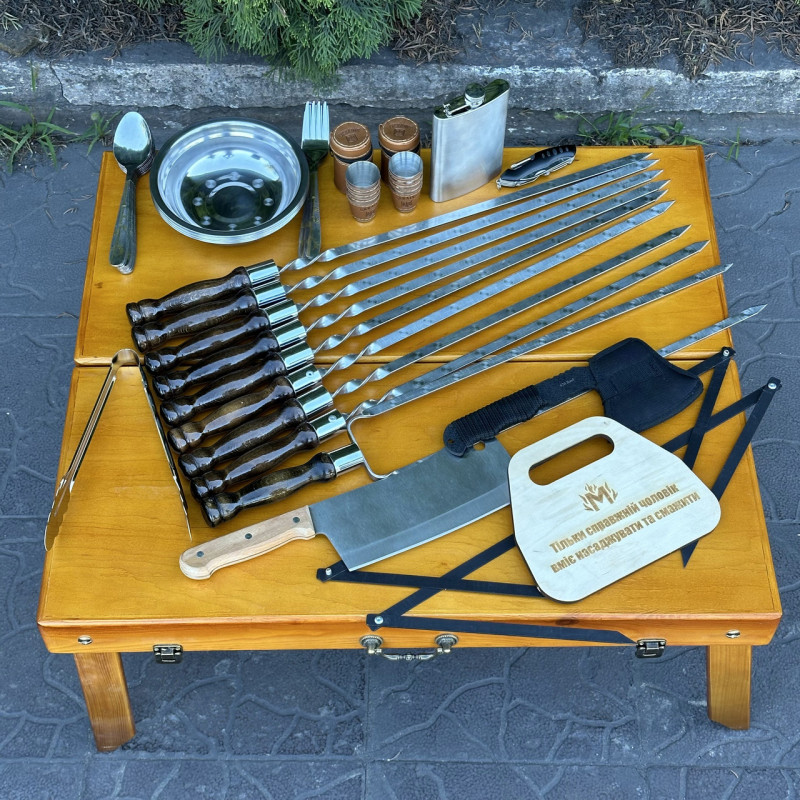 Подарочный набор Mzavod Пикник кейс-столик светлый