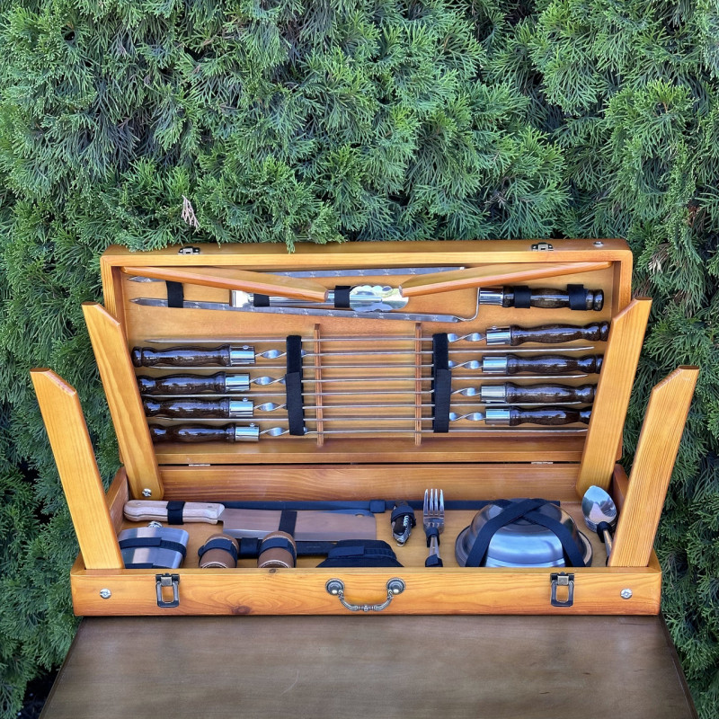 Подарочный набор Mzavod Пикник кейс-столик светлый