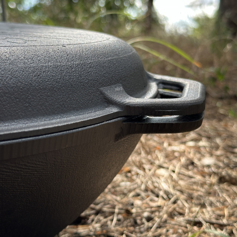 Казан азіатський КА-12КС чавунний з кришкою-сковородою 12л