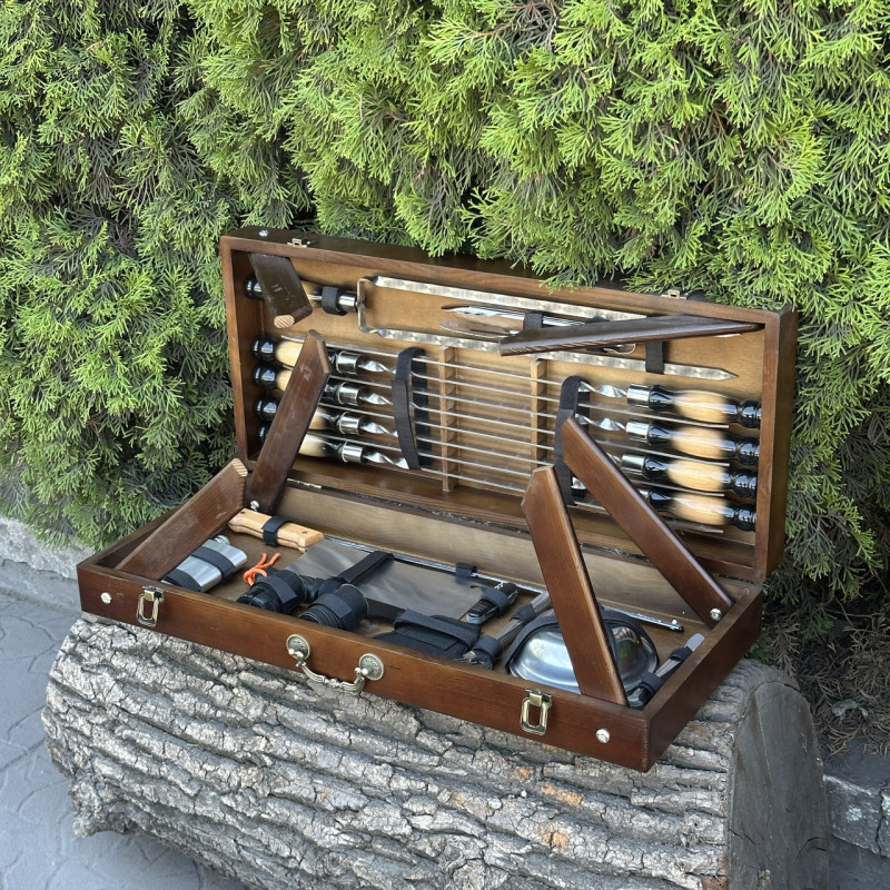 Подарочный набор Mzavod Пикник кейс-столик темный