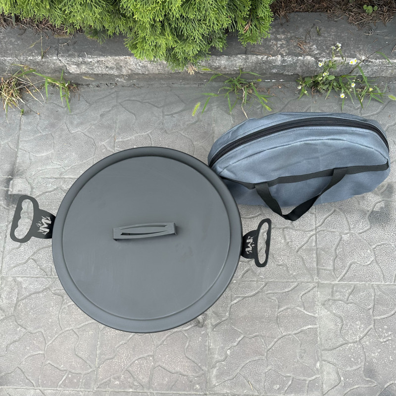 Сковорода из диска Mzavod Фрея 40см с крышкой и чехлом