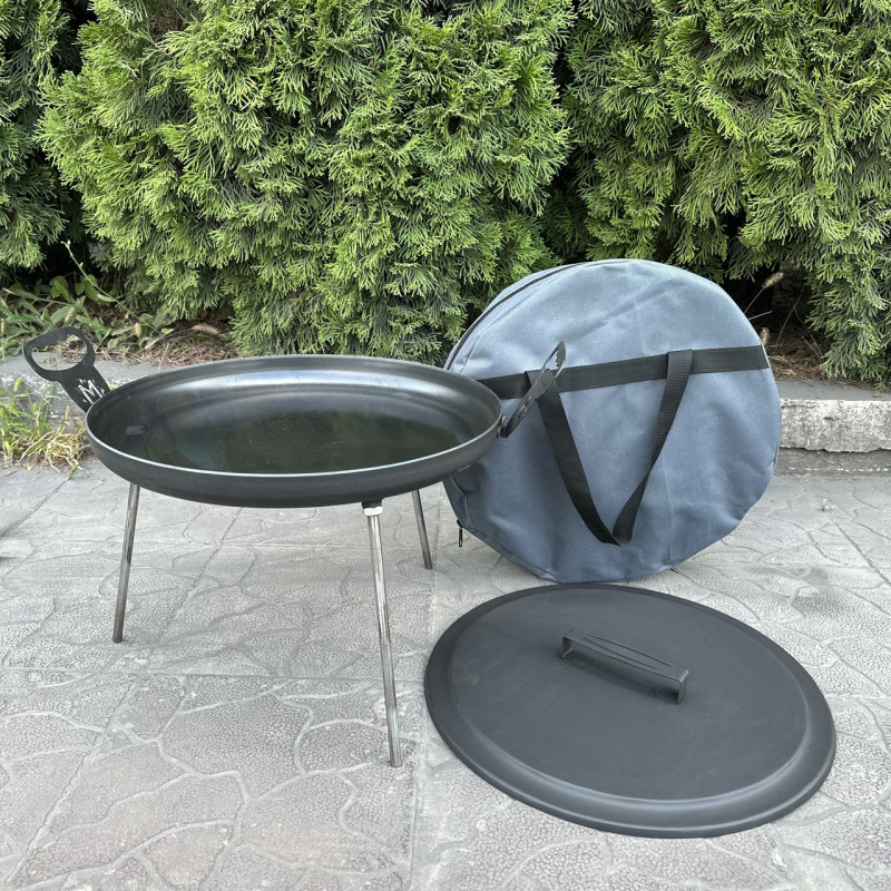 Сковорода из диска Mzavod Фрея 40см с крышкой и чехлом