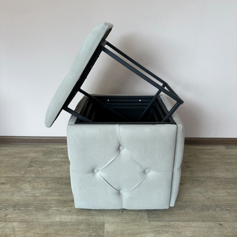 Пуф-трансформер 5в1 Остін-1 велюр світло-сірий 6-0-9005