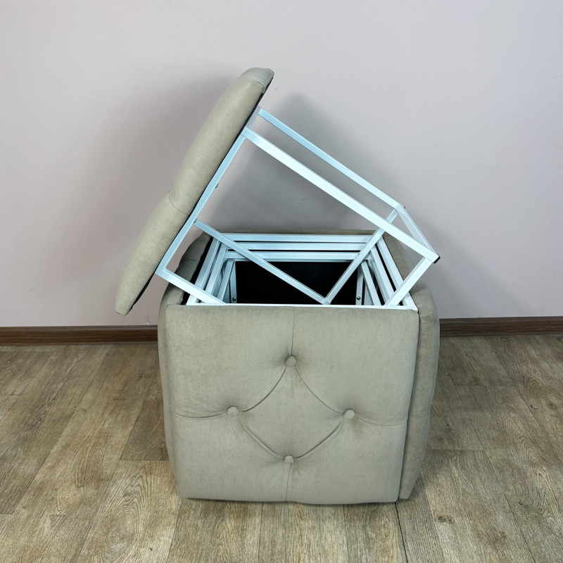 Пуф-трансформер 5в1 Остін-1 велюр бежевий 3-0-9003