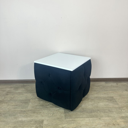 Пуф-трансформер 5в1 Остін-1 зі столиком велюр чорний/біла аляска 10-3-9005