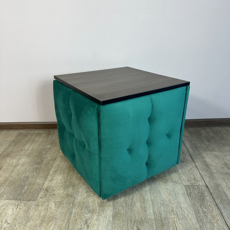 Пуф-трансформер 5в1 Mzavod Остин-4 со столиком велюр изумрудный/риголетто темный 8-1-9005