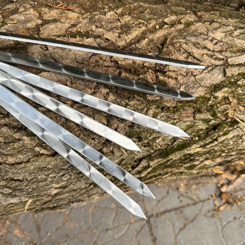 Шампур Mzavod с деревянной ручкой 630х12х3мм черный