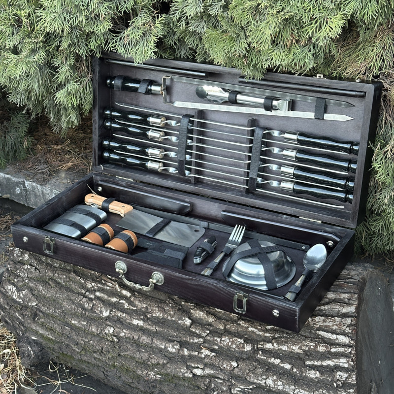 Подарунковий набір Mzavod Пікнік кейс-столик чорний