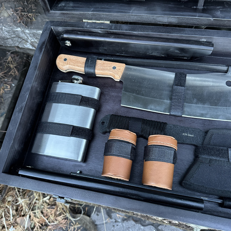 Подарунковий набір Mzavod Пікнік кейс-столик чорний