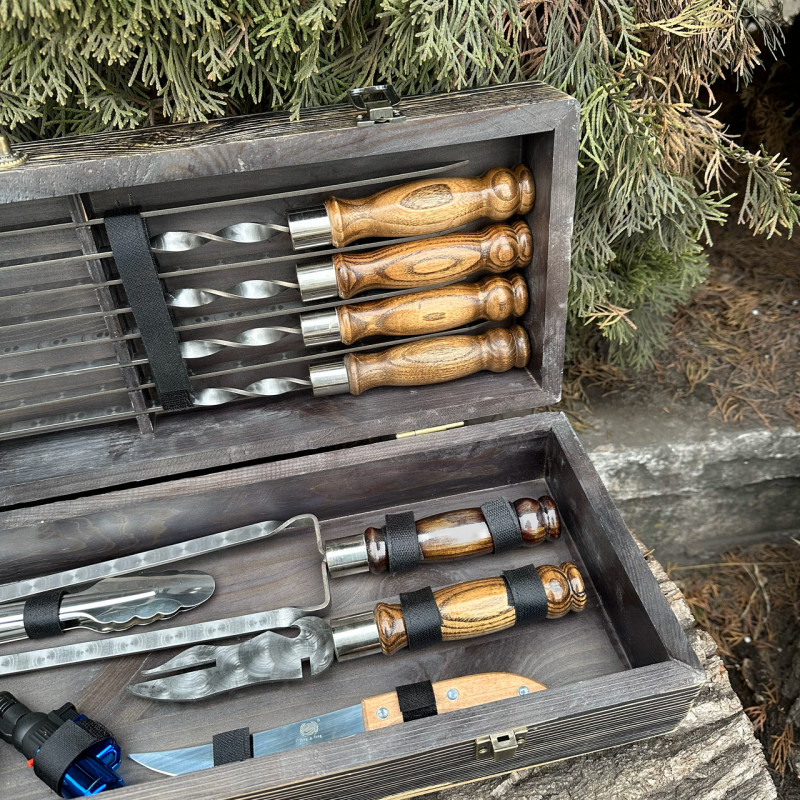 Подарочный набор Mzavod Охотник темная текстура