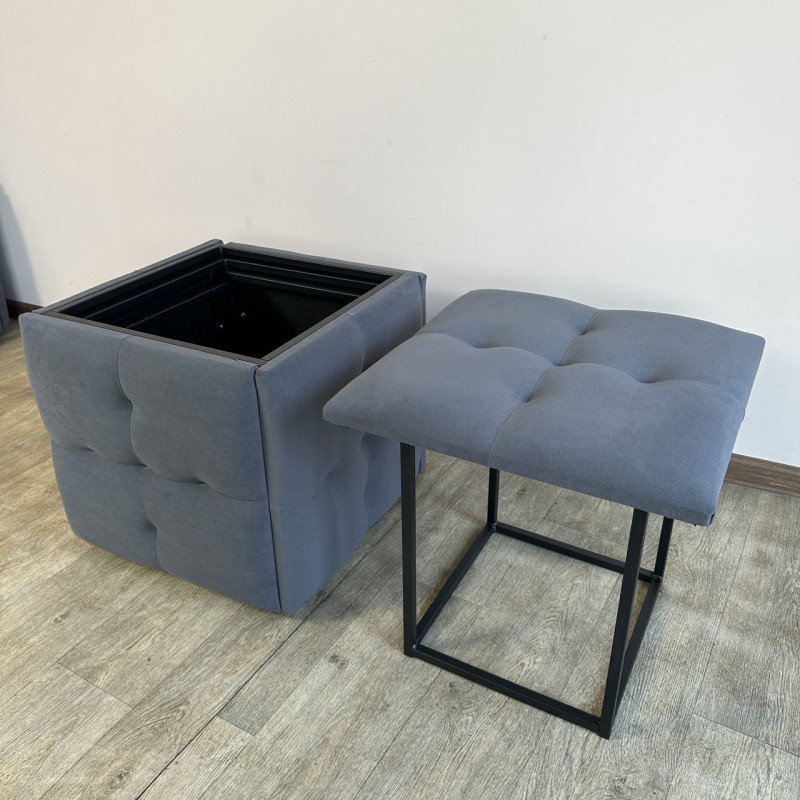 Пуф-трансформер 5в1 Mzavod Остин-4 велюр серый 7-0-9005