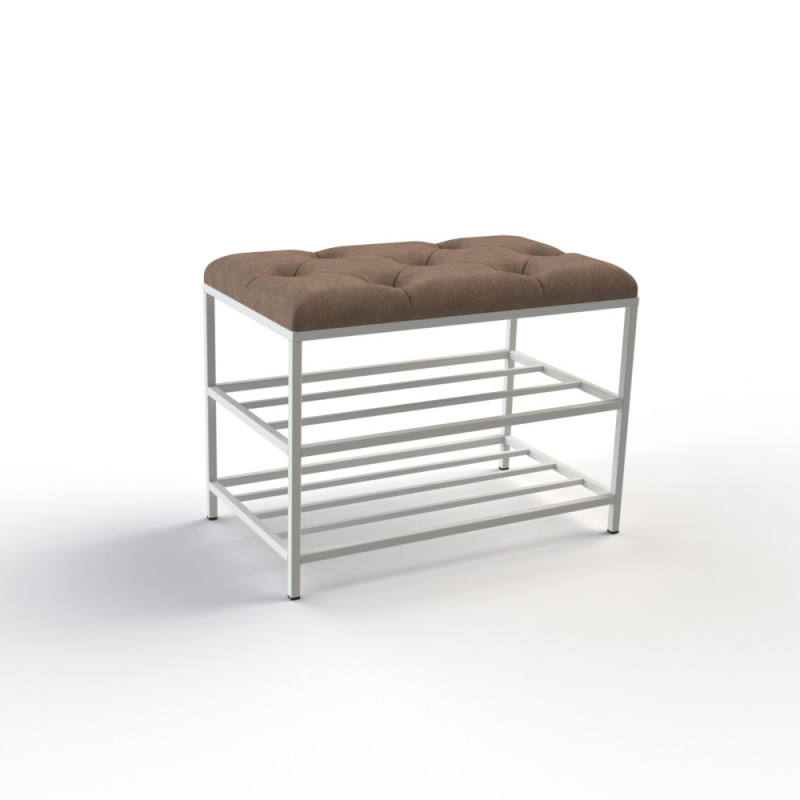 Банкетка для взуття Женева-1 60 см велюр коричневий 1-0-9003