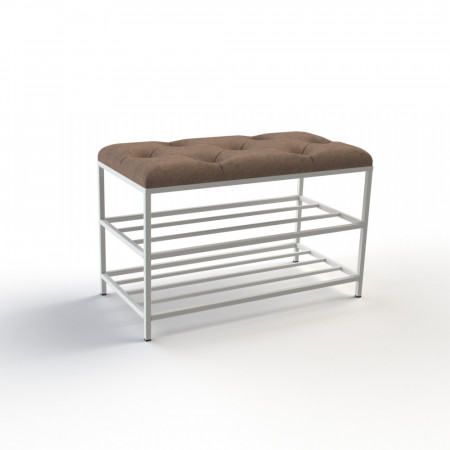 Банкетка для обуви Женева-1 70см велюр коричневый 1-0-9003