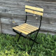Стул со спинкой садовый металлодеревянный складной