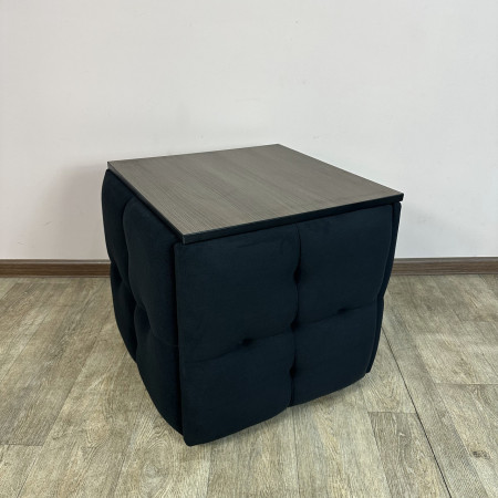 Пуф-трансформер 5в1 Остін-4 зі столиком велюр чорний/ріголетто темний 10-1-9005