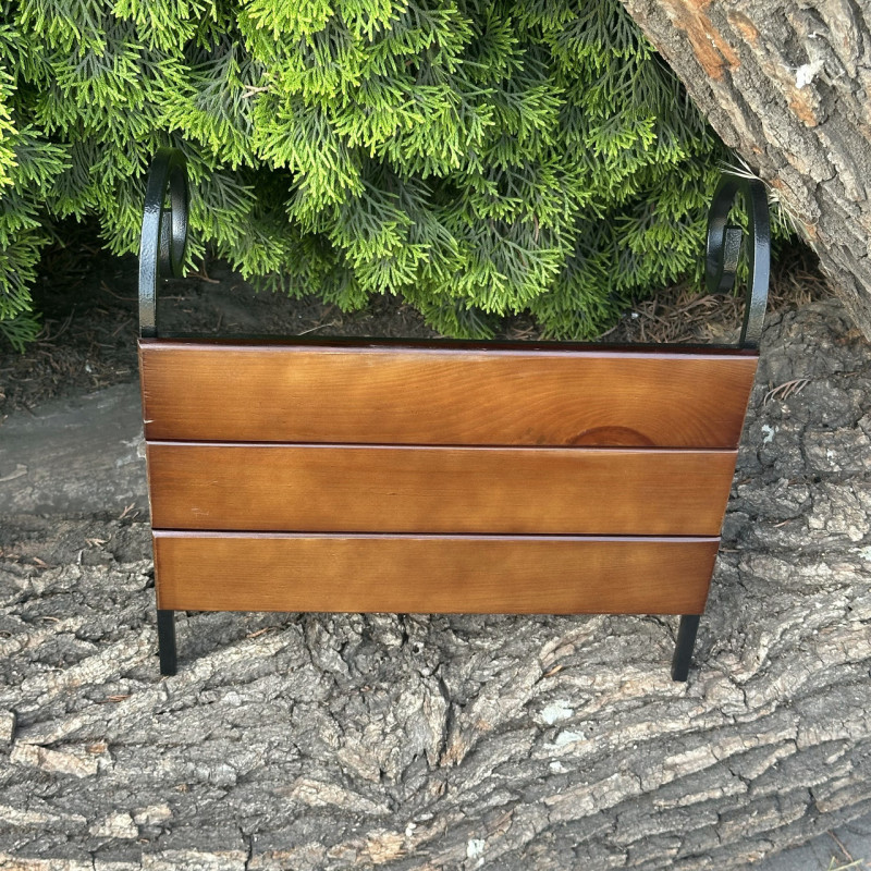 Боковая полка Mzavod для мангала Зевс на 12 шампуров темное дерево