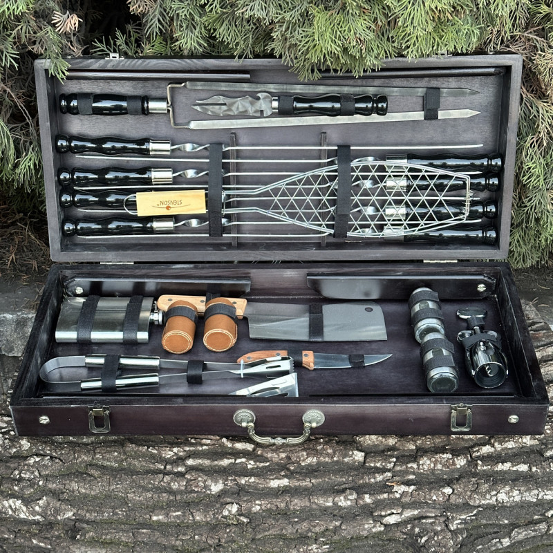 Подарочный набор Mzavod Мастер Гриль кейс-столик черный