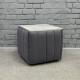 Пуф-трансформер 5в1 Mzavod Остин-2 со столиком велюр серый/серый бетон 7-6-9005
