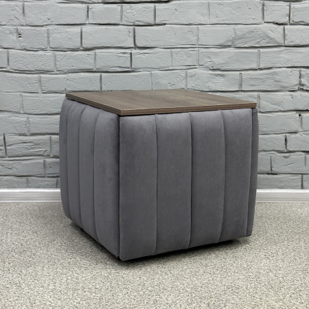 Пуф-трансформер 5в1 Остін-2 зі столиком велюр сірий/ріголетто темний 7-1-9005