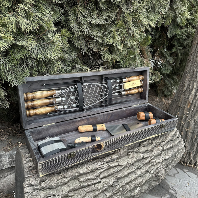 Подарочный набор Mzavod Мастер BBQ темная текстура