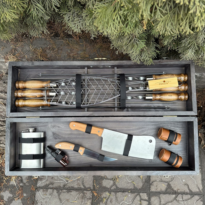 Подарочный набор Mzavod Мастер BBQ темная текстура