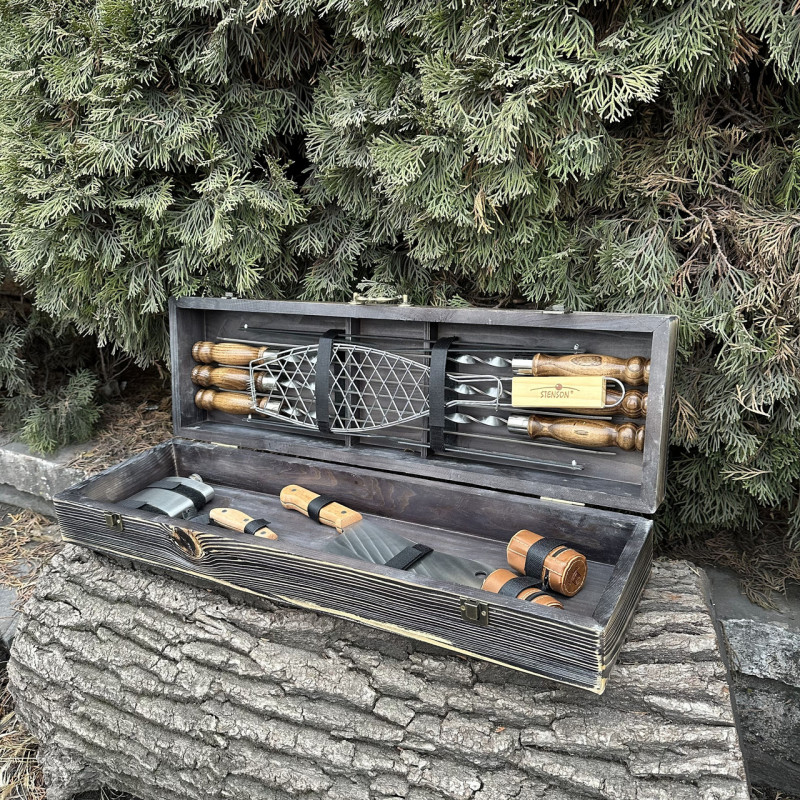 Подарочный набор Mzavod Мастер BBQ темная текстура