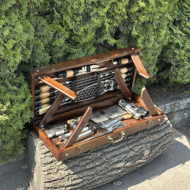 Подарочный набор Mzavod Мастер Гриль кейс-столик темный