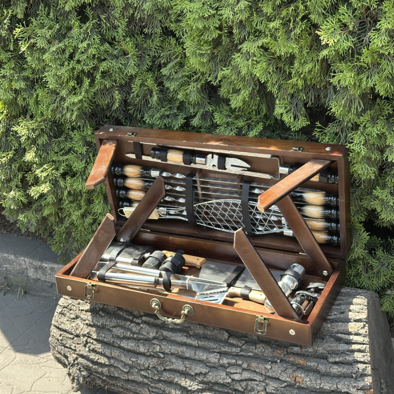 Подарочный набор Mzavod Мастер Гриль кейс-столик темный