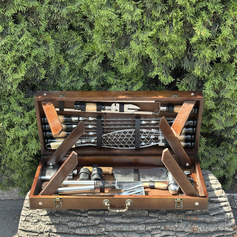 Подарочный набор Mzavod Мастер Гриль кейс-столик темный