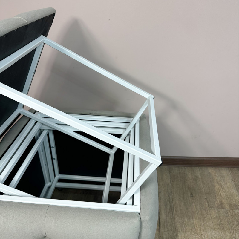 Пуф-трансформер 5в1 Mzavod Остин-1 велюр светло-серый 6-0-9003