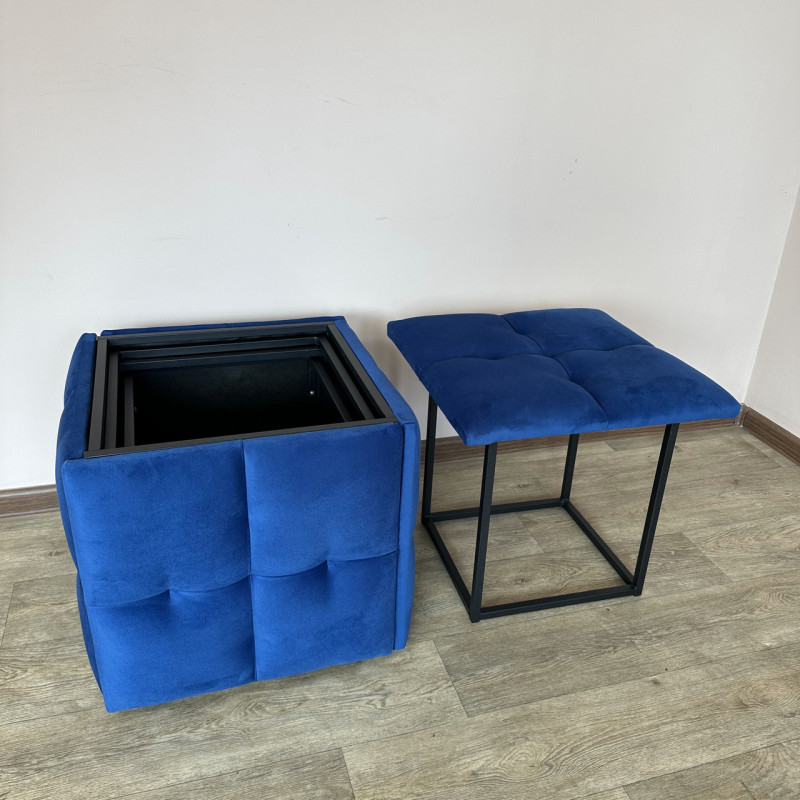 Пуф-трансформер 5в1 Mzavod Остин-4 велюр синий 9-0-9005