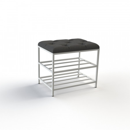 Банкетка для взуття Женева-1 50 см велюр чорний 10-0-9003