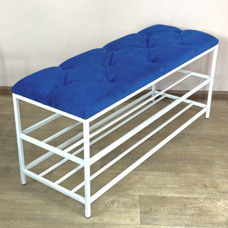 Банкетка для обуви Женева-1 100см велюр черный 10-0-9003