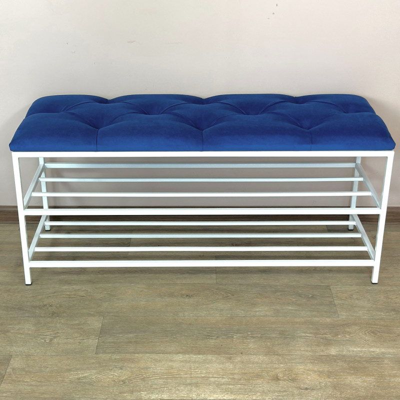 Банкетка для обуви Женева-1 100см велюр черный 10-0-9003