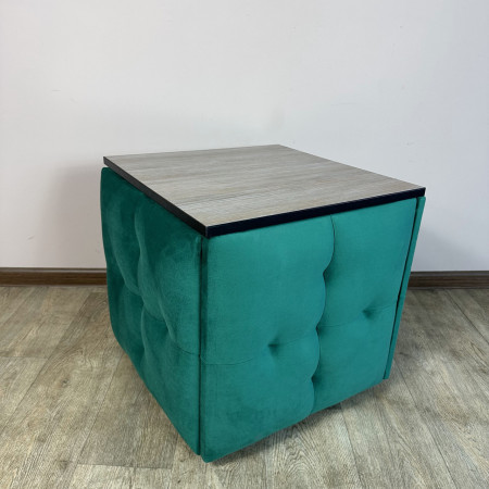 Пуф-трансформер 5в1 Остін-4 зі столиком велюр смарагдовий/дуб платиновий 8-2-9003