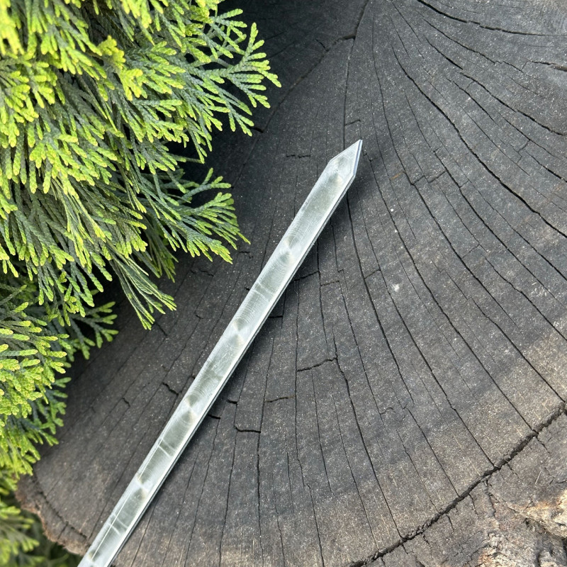 Шампур Mzavod с деревянной ручкой 740х12х3мм темный