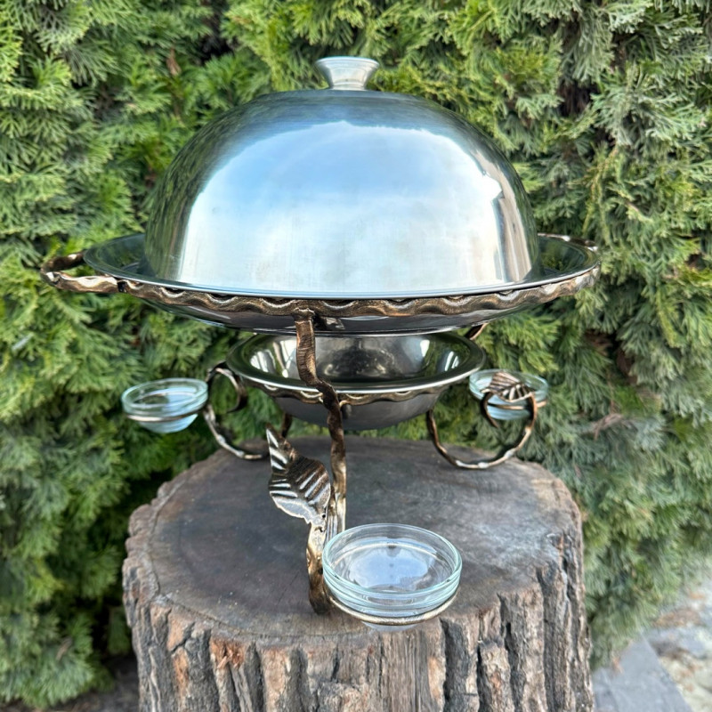 Садж для мяса Mzavod 36см с 3 соусницами