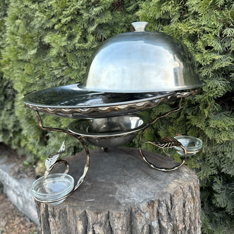 Садж для мяса Mzavod 36см с 3 соусницами