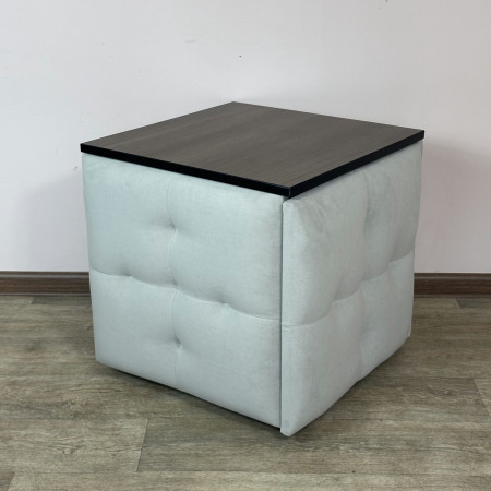 Пуф-трансформер 5в1 Остін-4 зі столиком велюр світло-сірий/ріголетто темний 6-1-9003