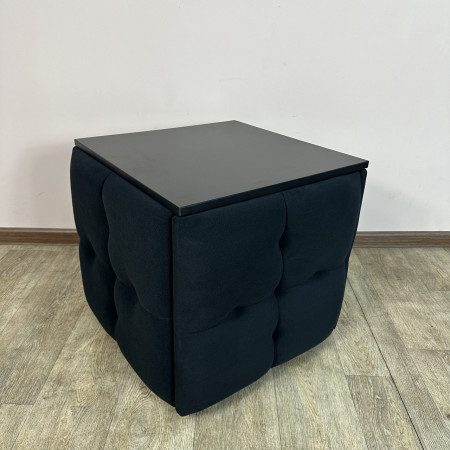 Пуф-трансформер 5в1 Остін-4 зі столиком велюр чорний/чорний 10-5-9003