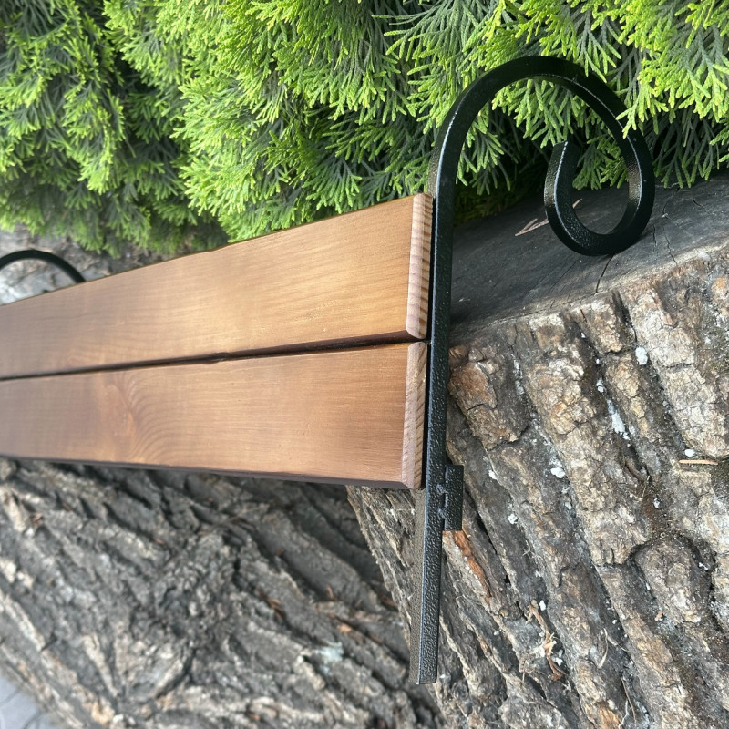 Передняя полка Mzavod для мангала Зевс на 12 шампуров темное дерево