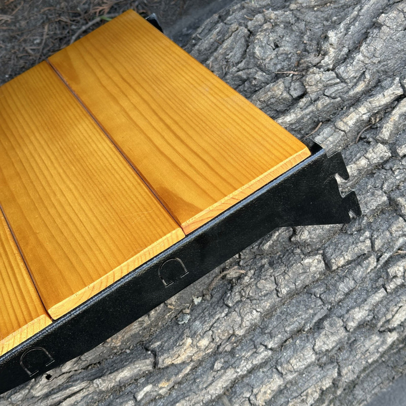 Боковая полка Mzavod для мангала Прометей на 9-12 шампуров светлое дерево