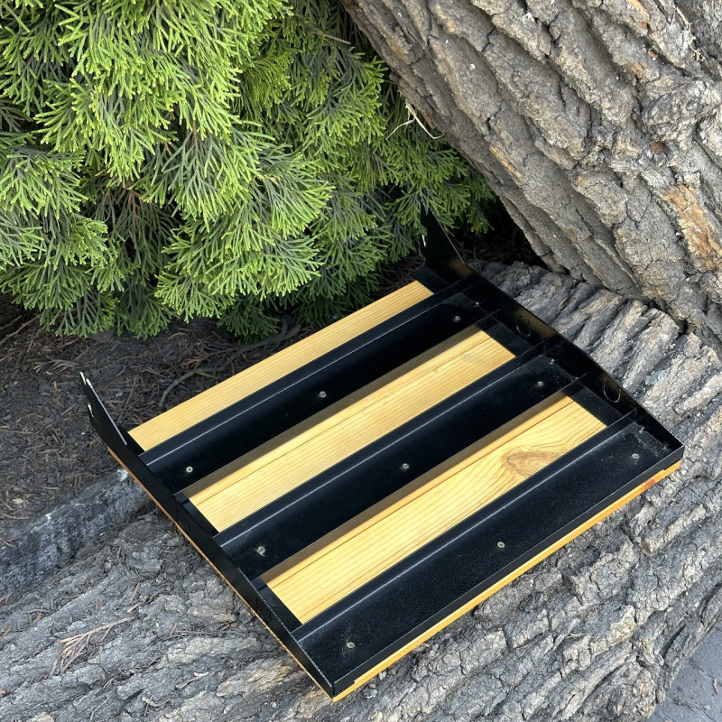 Боковая полка Mzavod для мангала Прометей на 9-12 шампуров светлое дерево