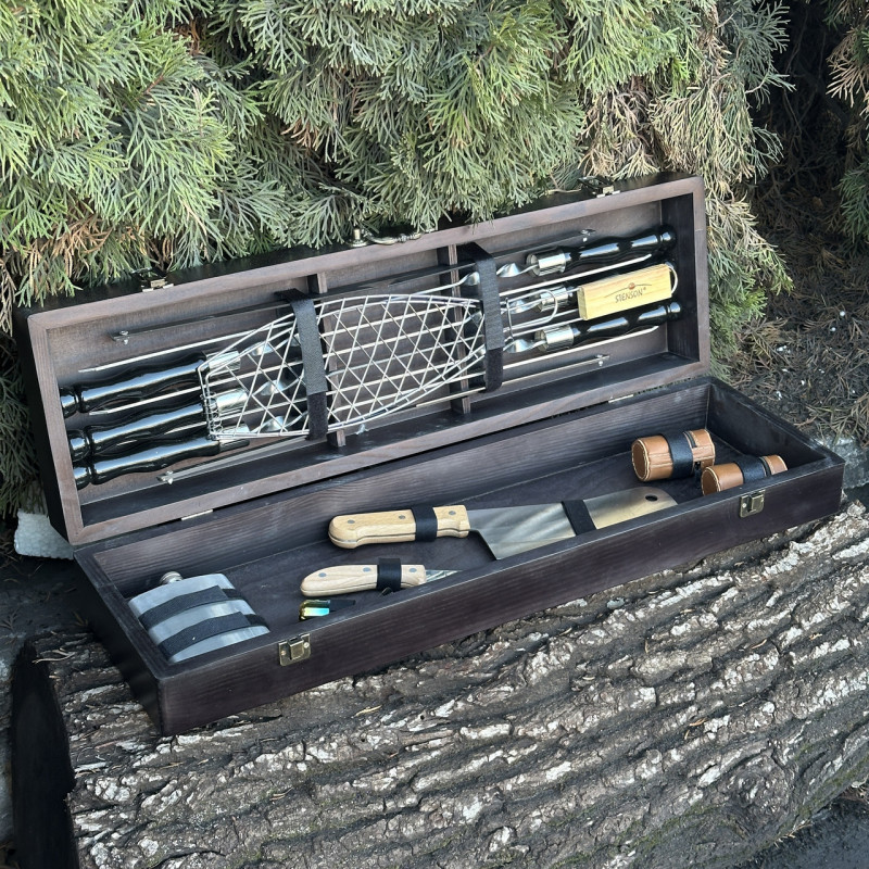 Подарунковий набір Mzavod Майстер BBQ чорний