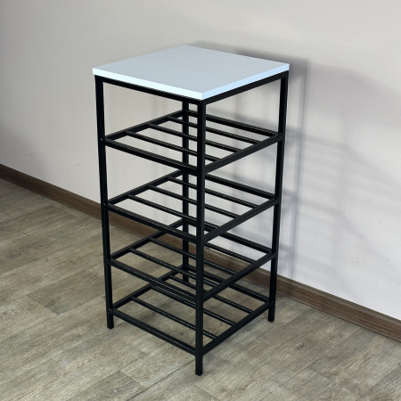 Приставна полиця для взуття Доха на 4 полиці біла аляска 0-3-9005